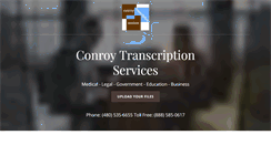 Desktop Screenshot of conroytranscriptionservices.com