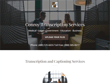 Tablet Screenshot of conroytranscriptionservices.com